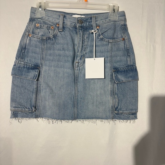 Pistola Light Blue Denim Mini Skirt - Picture 1 of 13